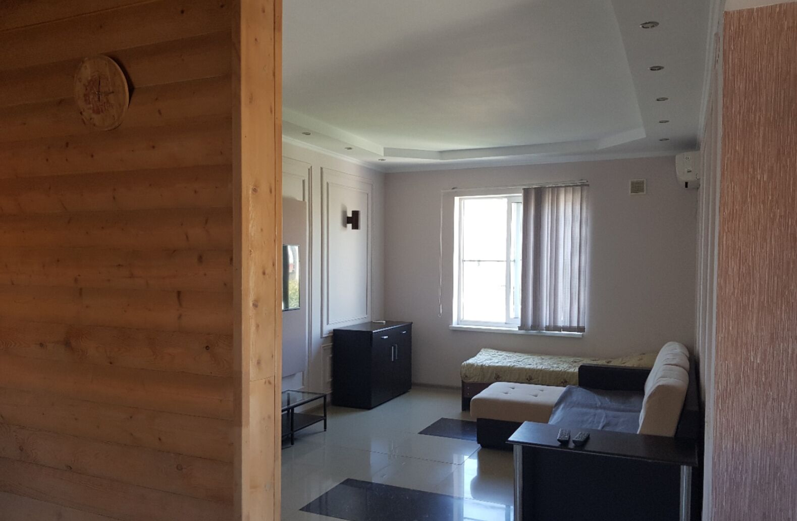 Classic Apartment, 1 Bedroom, Kitchen | Living area | Flat-screen TV, heated floors