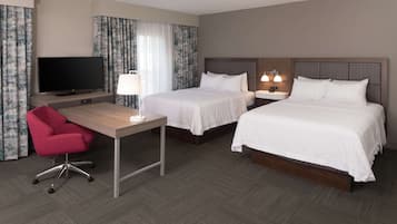 Hypo-allergenic bedding, desk, blackout curtains, iron/ironing board