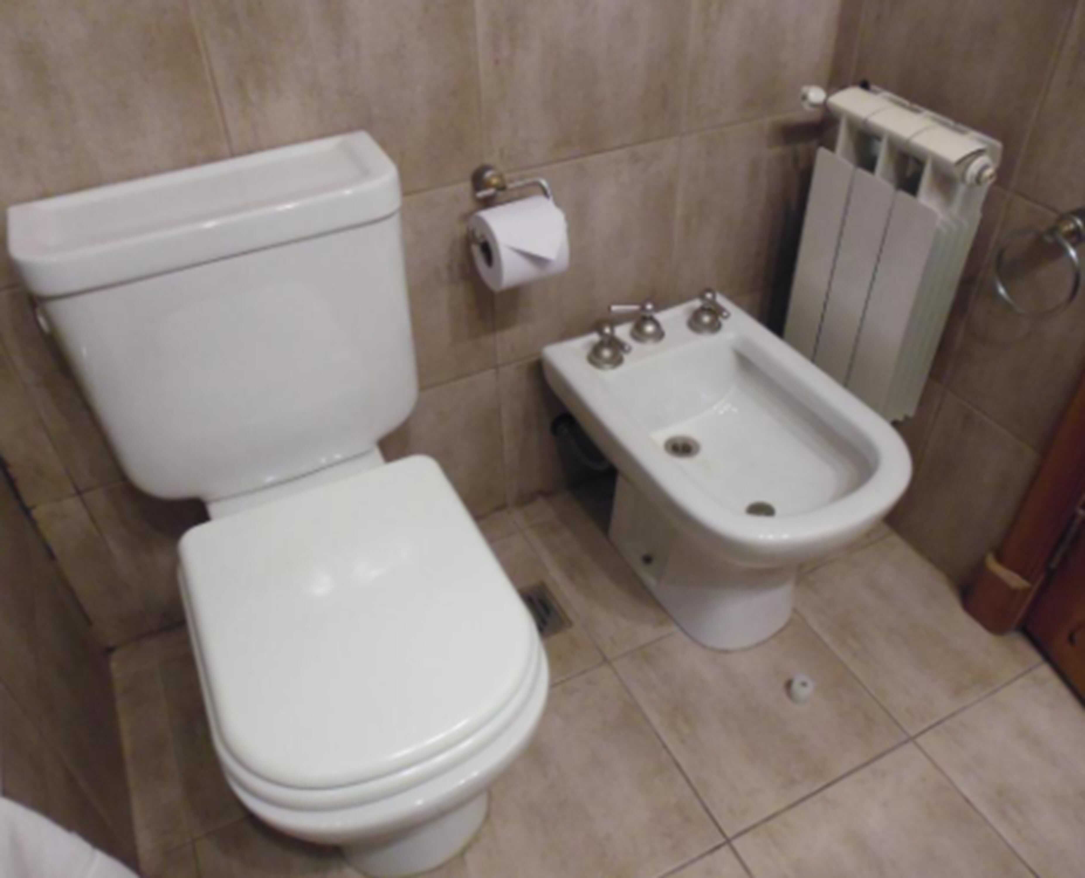 deep-soaking bathtub, free toiletries, bidet, towels