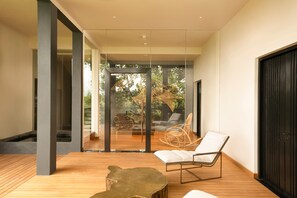 Presidential-Suite, 4 Schlafzimmer, Balkon, Gartenblick | Wohnbereich