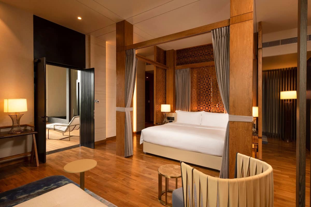 presidential suite, 4 bedrooms, balcony, garden view | premium bedding, pillow-top beds, minibar, in-room safe