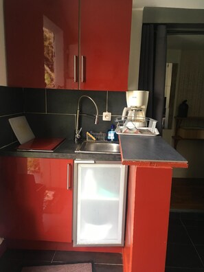 Fridge, microwave, oven, stovetop - Quiet studio house with Garden (Le Plessis-Trévise)