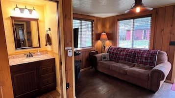 TV, fireplace, DVD player