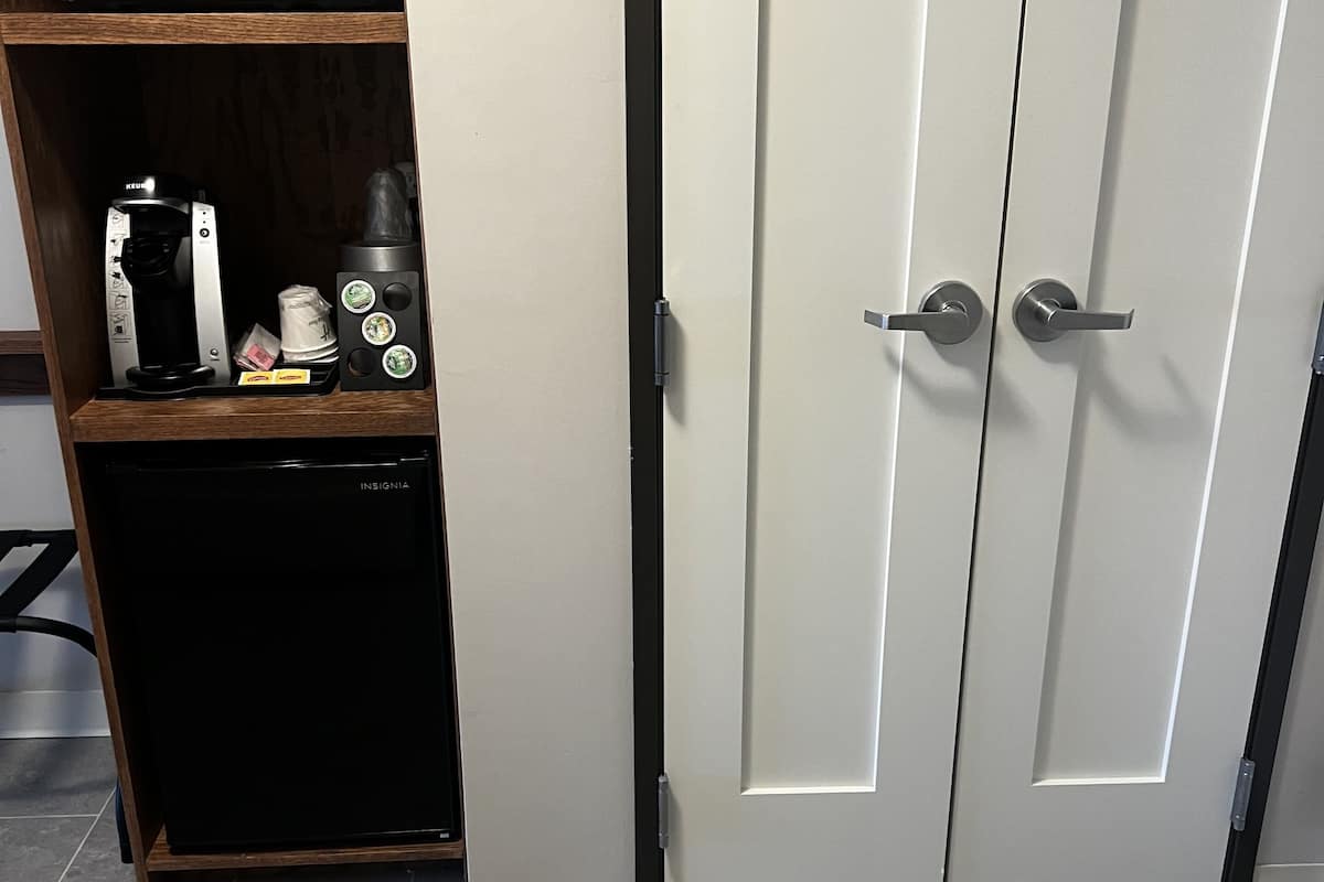 standard room | desk, laptop workspace, blackout curtains, iron/ironing board