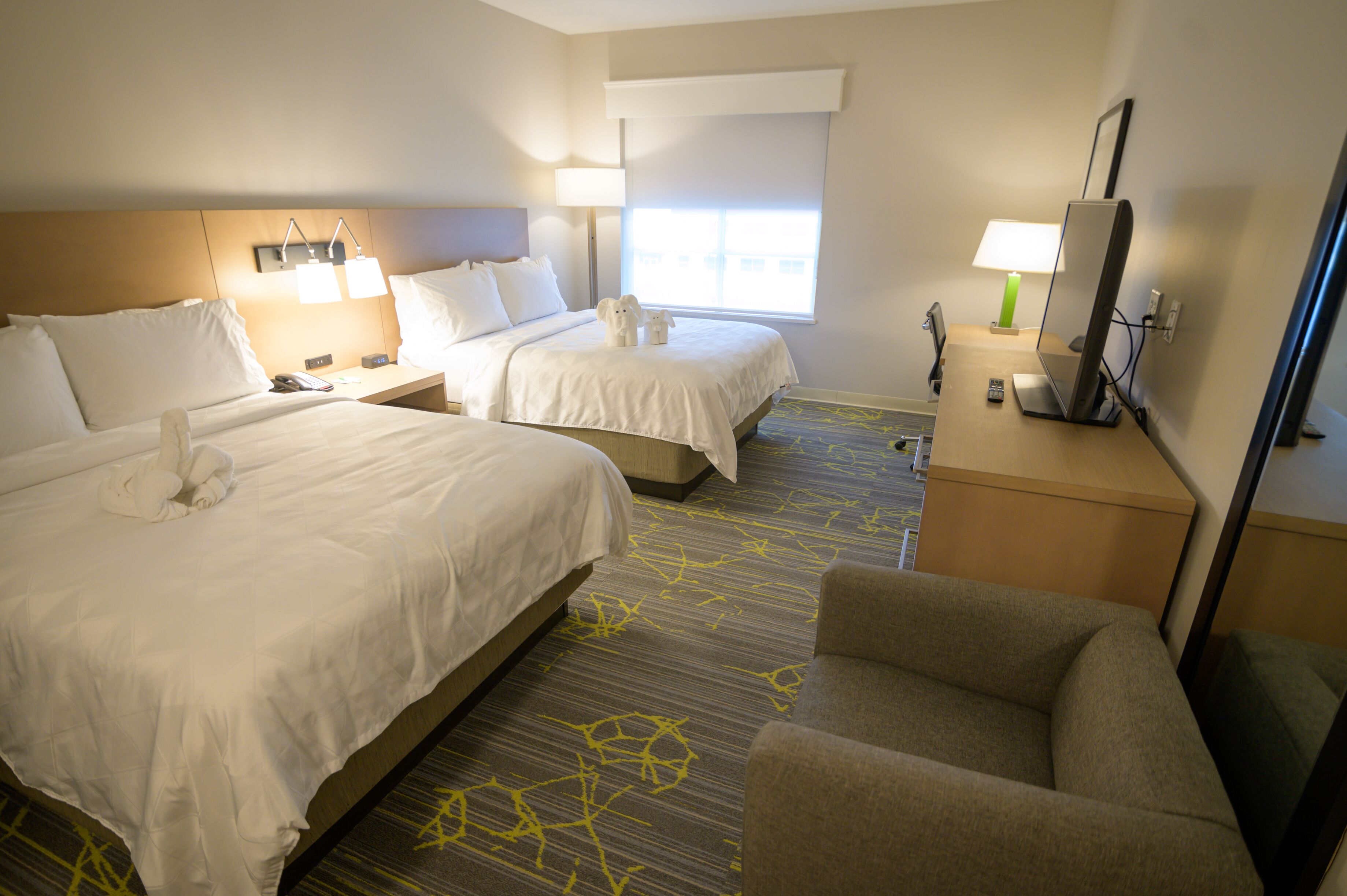 standard room, 2 queen beds | desk, laptop workspace, blackout curtains, iron/ironing board