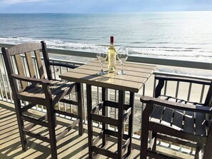 Outdoor dining - 3BR Oceanfront Condo: Pools, Hot Tub, & More! (Myrtle Beach)