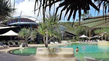 Outdoor pool, a heated pool