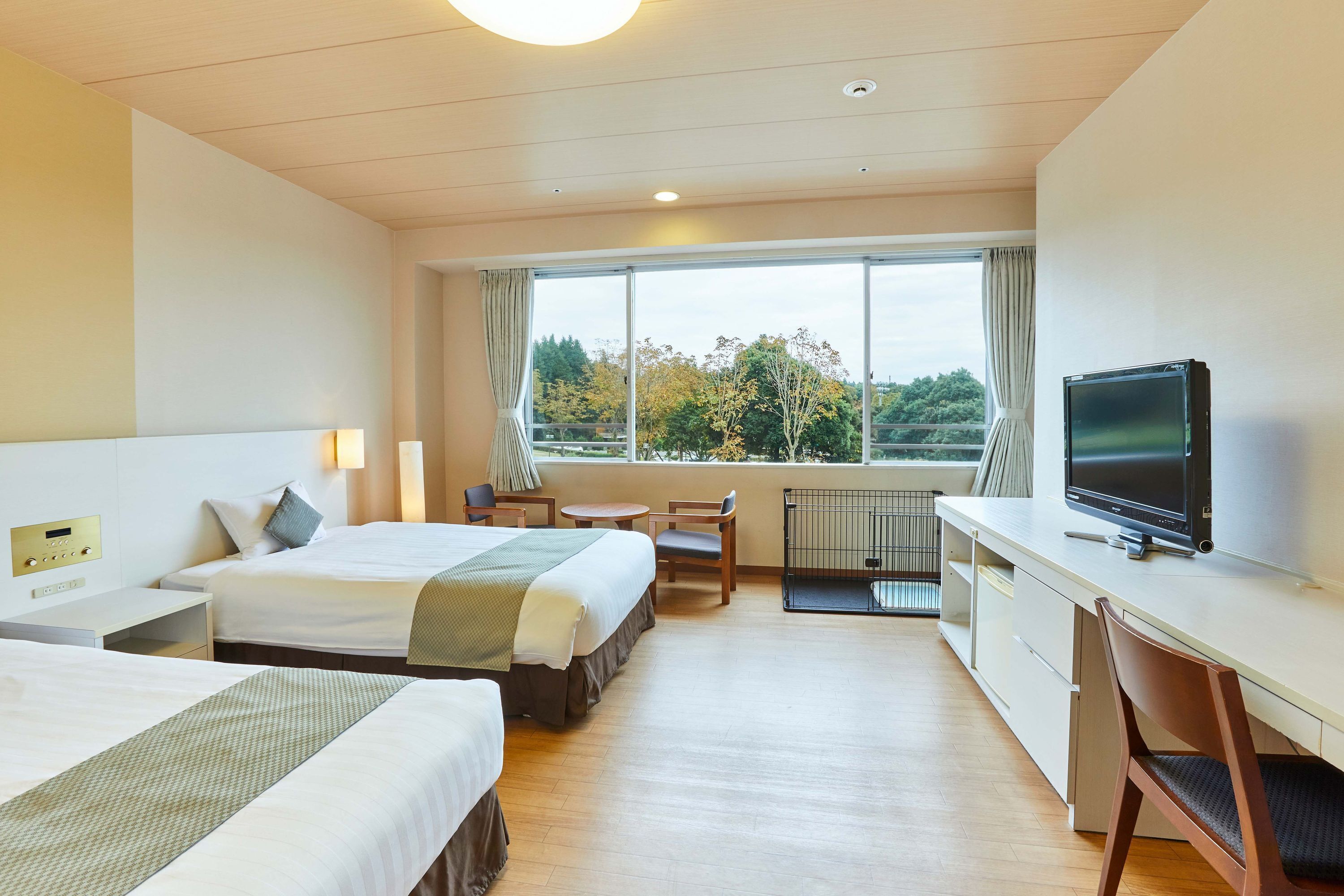 ワンちゃんルーム洋室ツイン 禁煙 | セーフティボックス (室内)、WiFi (無料)