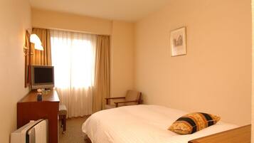 Desk, free WiFi, bed sheets