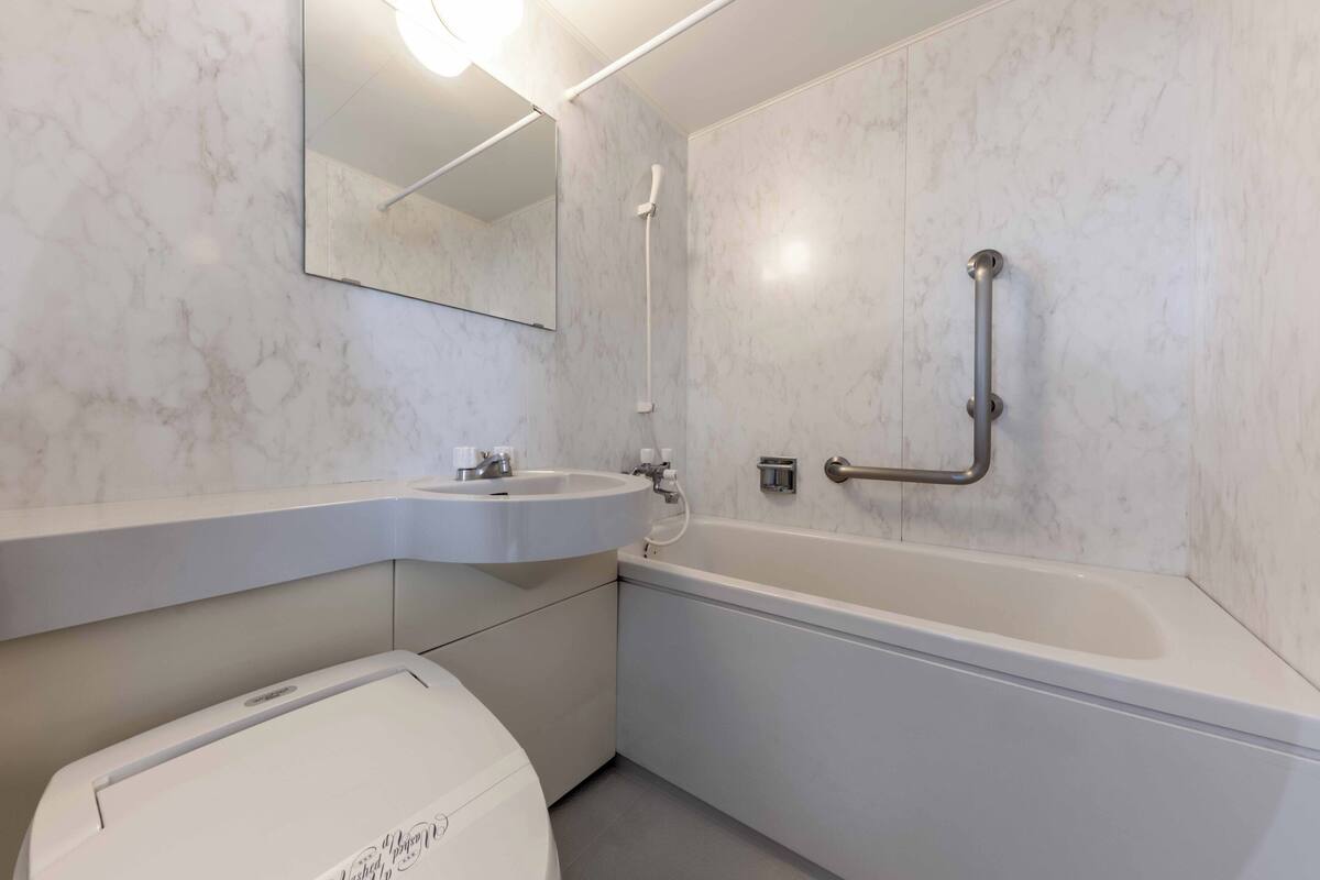 free toiletries, hair dryer, slippers, bidet