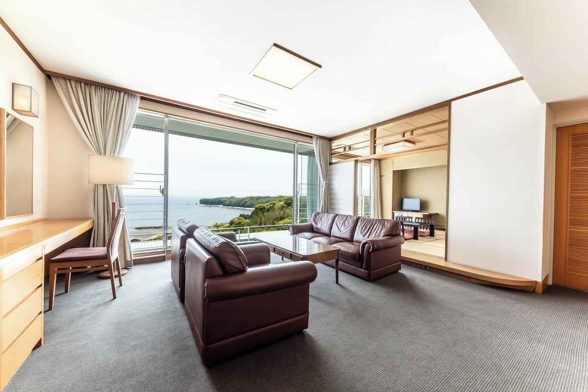 Japanese Style Room For 5 People, Shared Bathroom, Sea View | In-room safe, desk, free WiFi, bed sheets