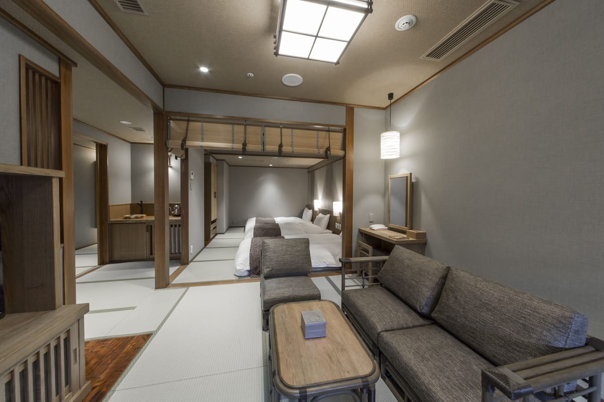 Deluxe Triple Room For 3 Pax, Private Open-Air Bath | In-room safe, free WiFi, bed sheets