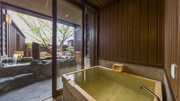 Suite For 4 Pax, Private Open-Air Bath | Bathroom | Separate tub and shower, deep soaking tub, free toiletries, hair dryer