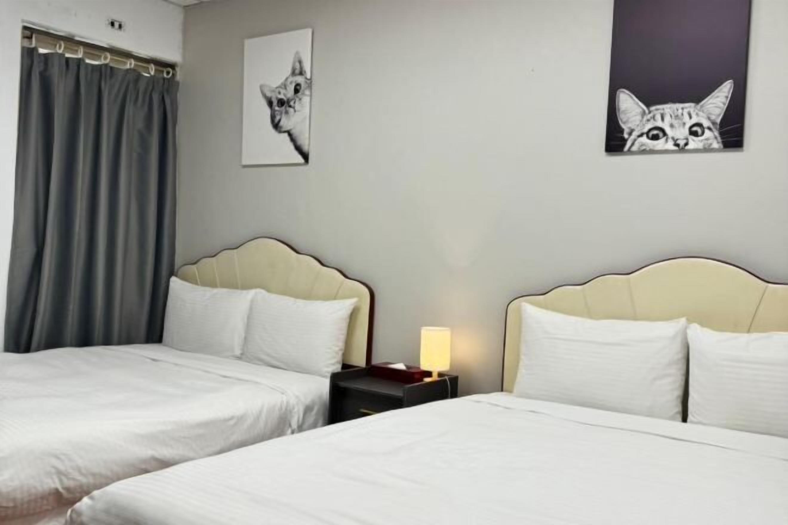 Down comforters, blackout drapes, free WiFi, bed sheets