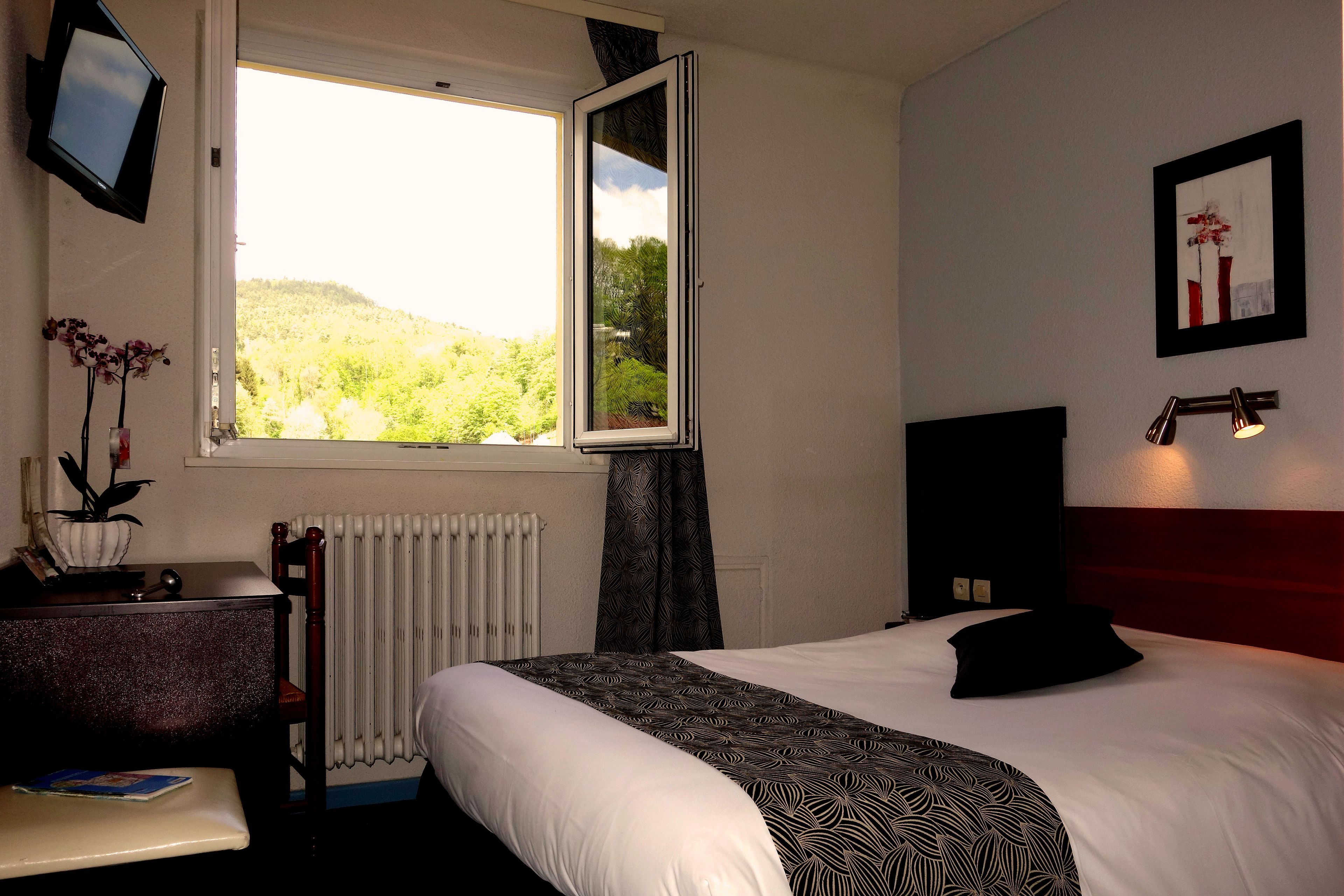 classic single room, valley view | in-room safe, individually decorated, individually furnished