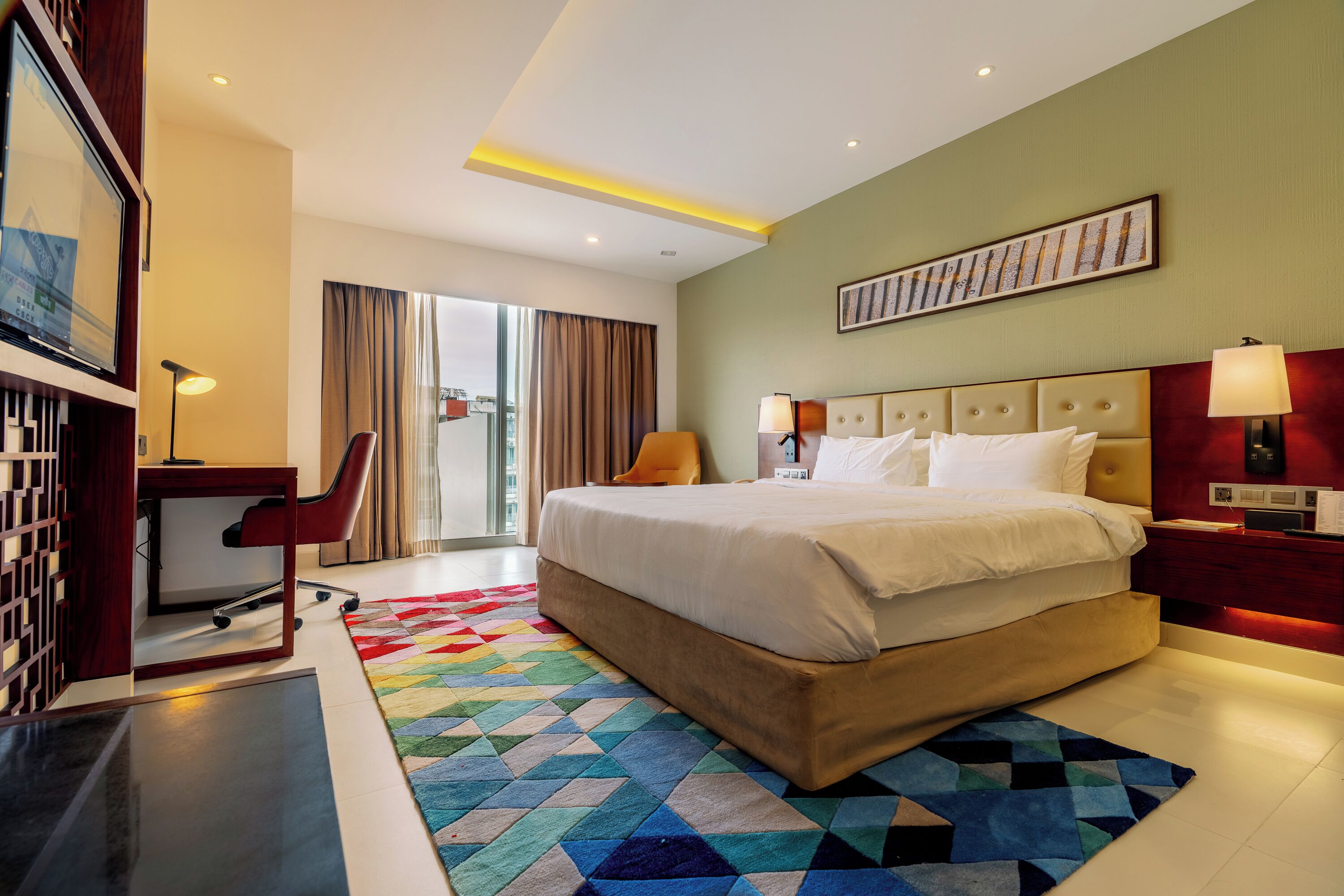 Premium-Doppelzimmer, Hügelblick | 1 Schlafzimmer, Pillowtop-Betten, Minibar, Zimmersafe