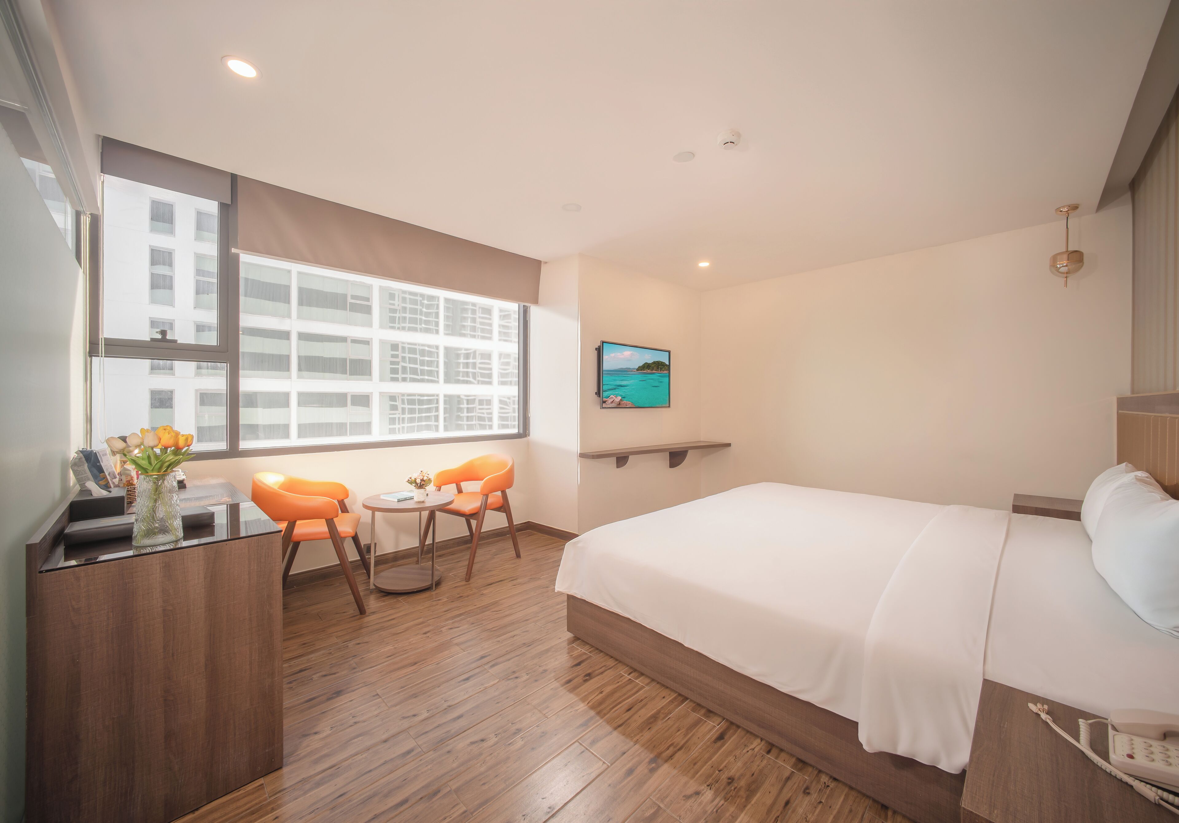 Minibar, in-room safe, desk, laptop workspace