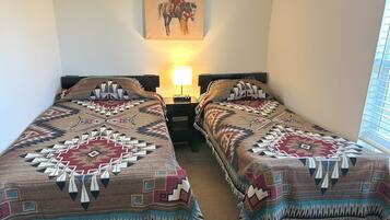 2 bedrooms, iron/ironing board, travel crib, free WiFi