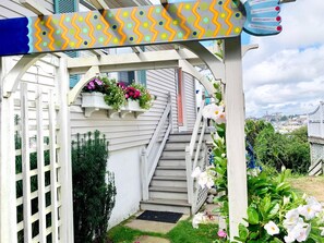 Exterior detail - Romantic Summerwind Cottage, Scenic Harbor View w/Large Deck (Gloucester)