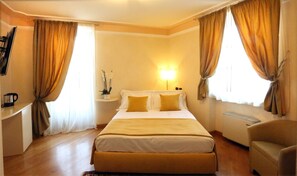 Premium bedding, minibar, in-room safe, desk