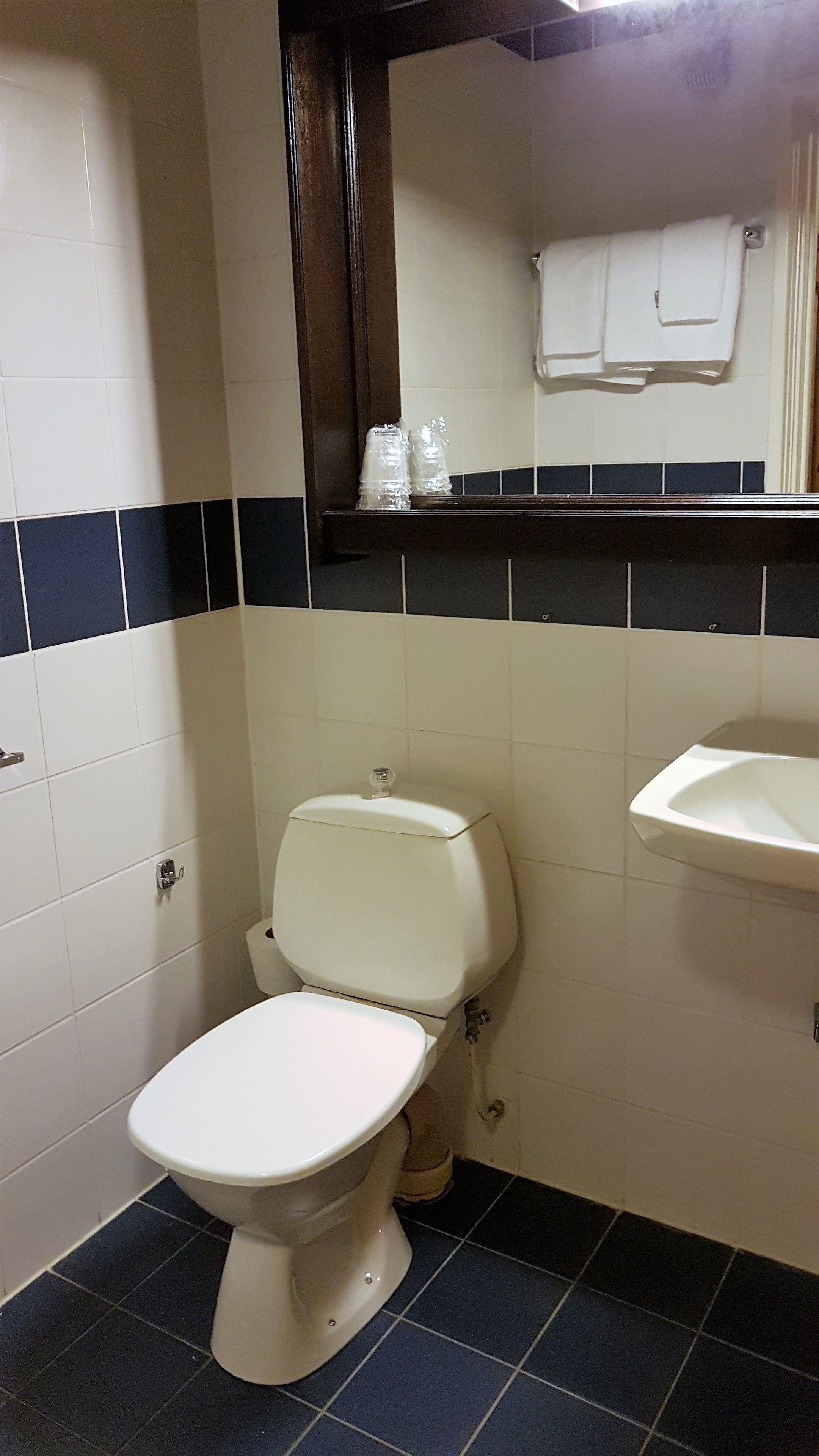 Dusj, hårføner og håndklær