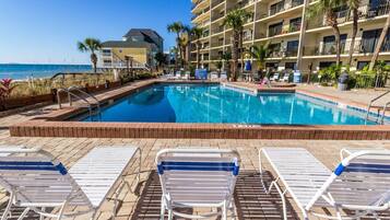 A heated pool
