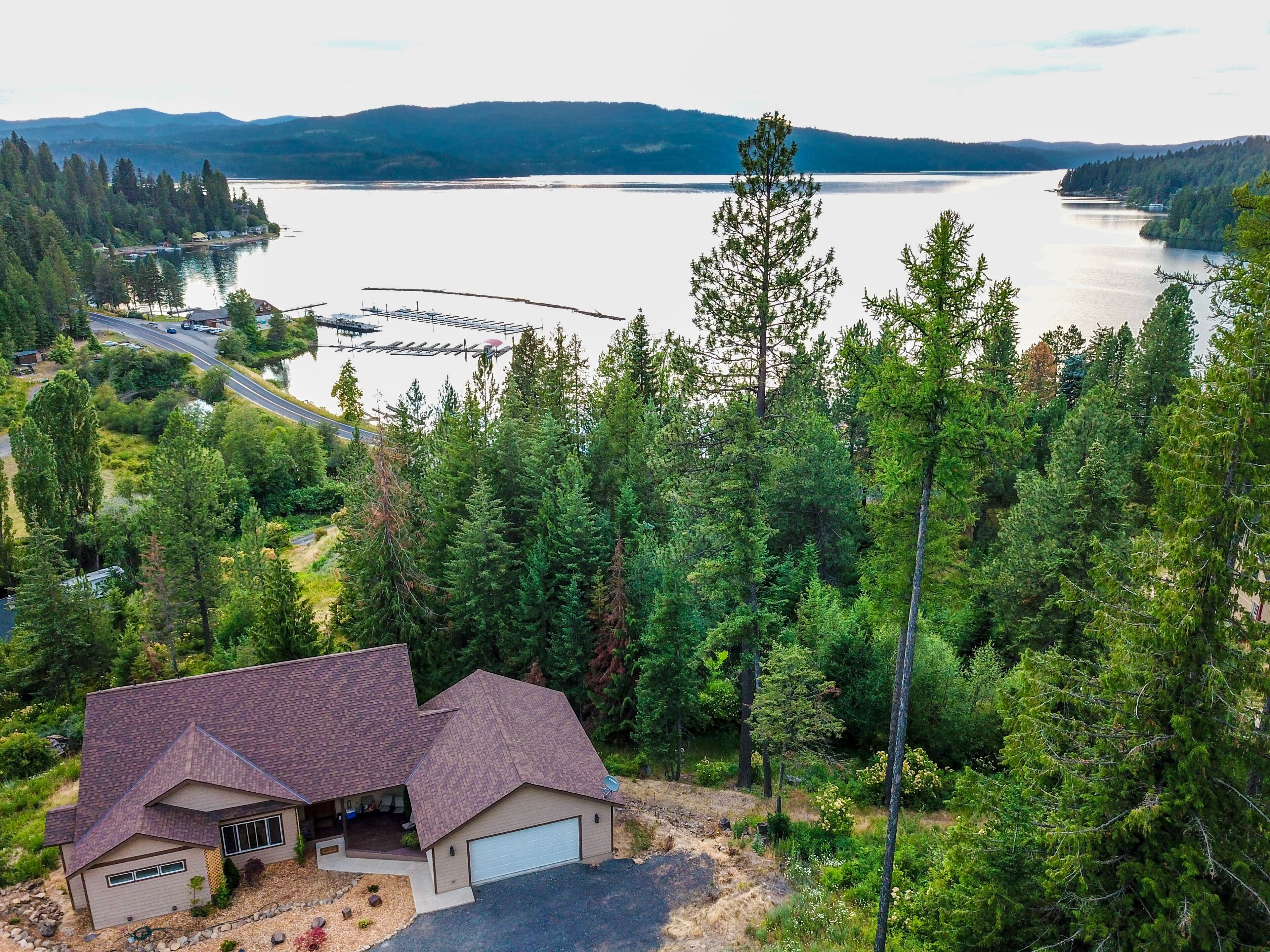 Beautiful NEW home in Carlin Bay on Lake CDA w/stunning views
