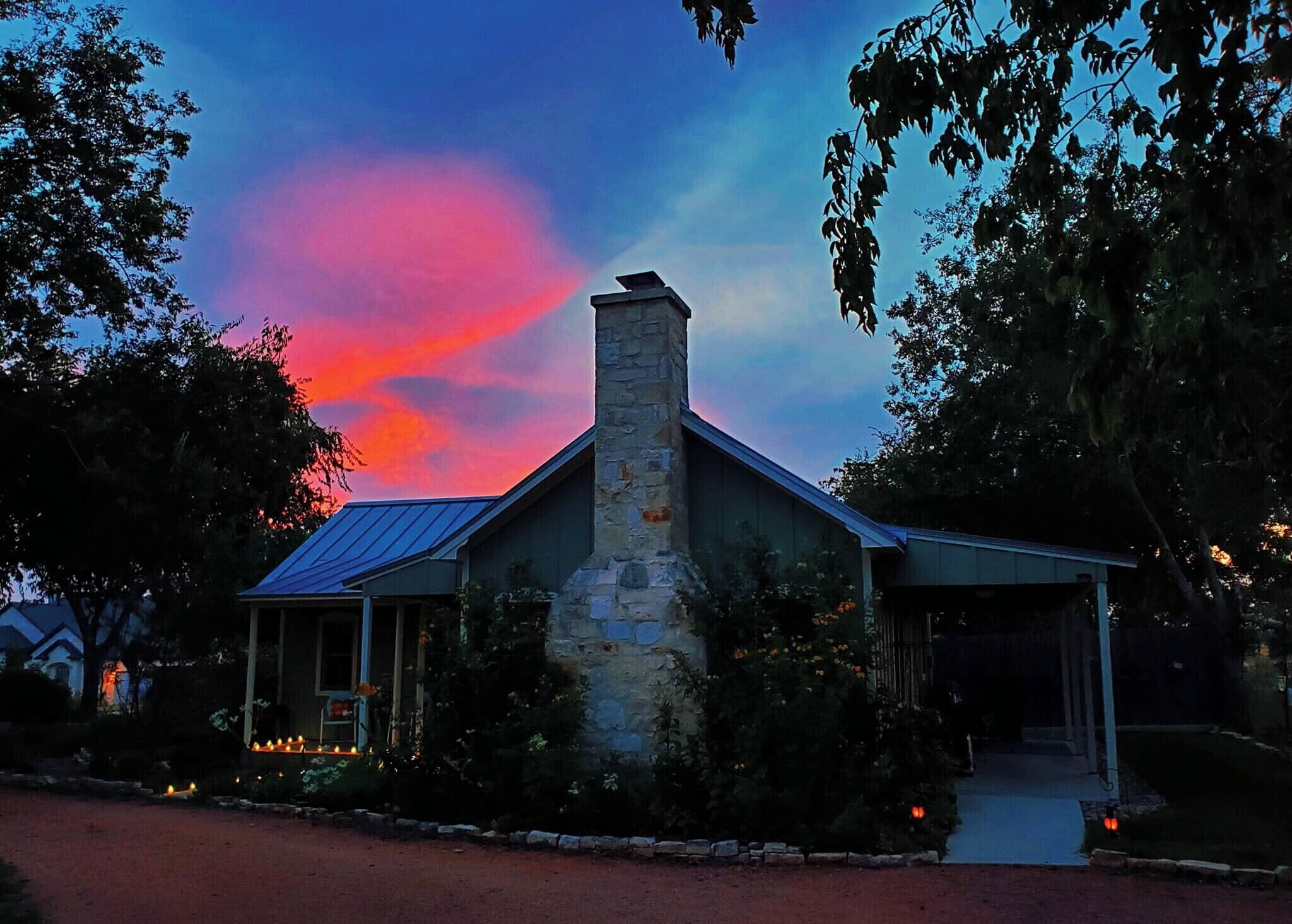 Sunset over the cottage