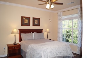 2 bedrooms, memory-foam beds, iron/ironing board, WiFi
