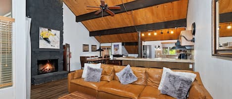 TV, fireplace, DVD player