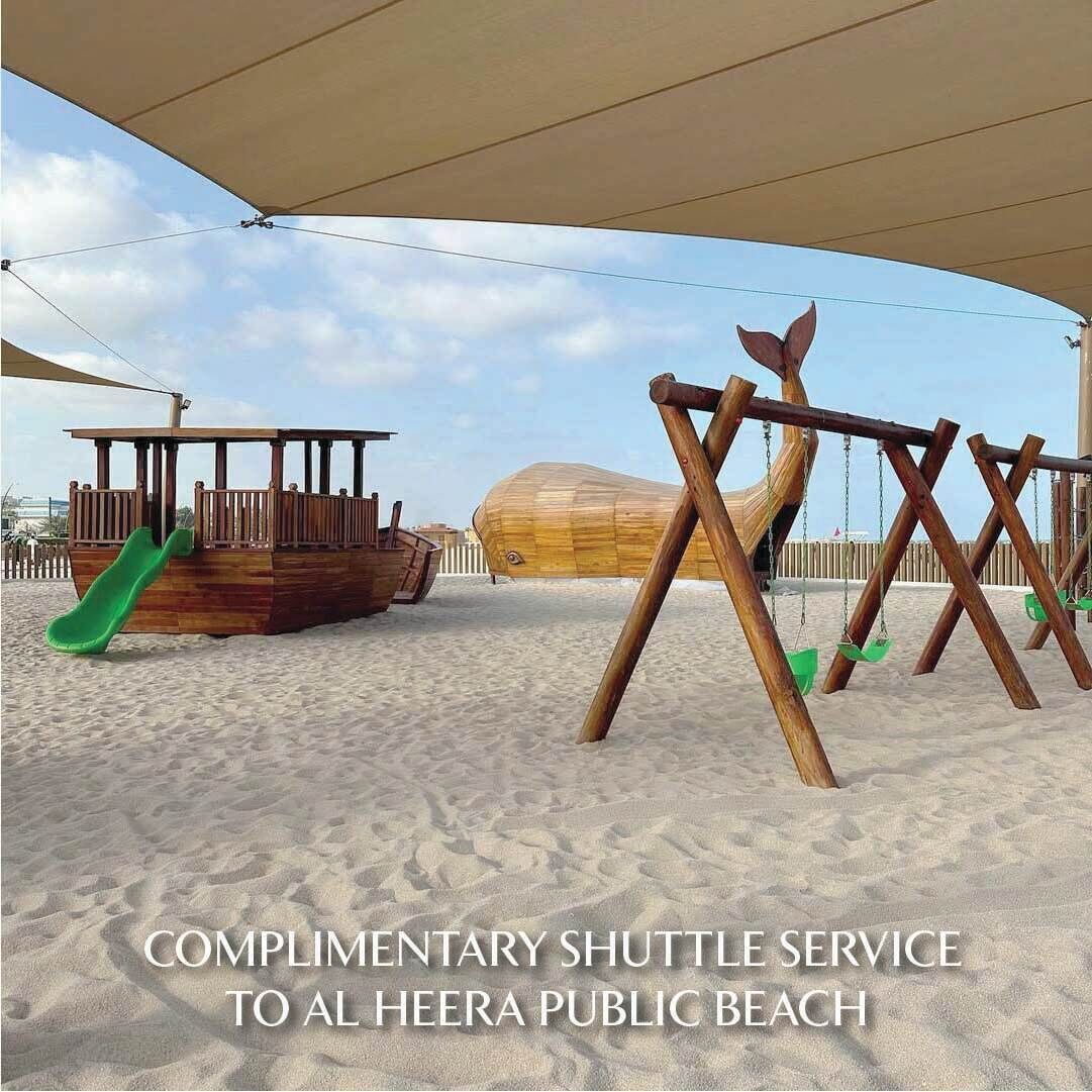 Una playa cerca, traslado desde/hacia la playa gratis