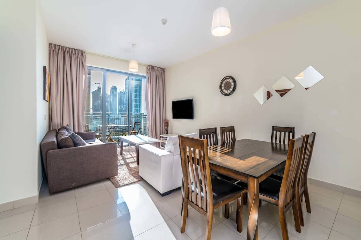 Deluxe Apartment, 1 Bedroom, Pool View | In-room safe, iron/ironing board, free WiFi