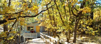 Serene, Wooded Home with Cozy Deck and Firepit! 1 Mile to Downtown!
