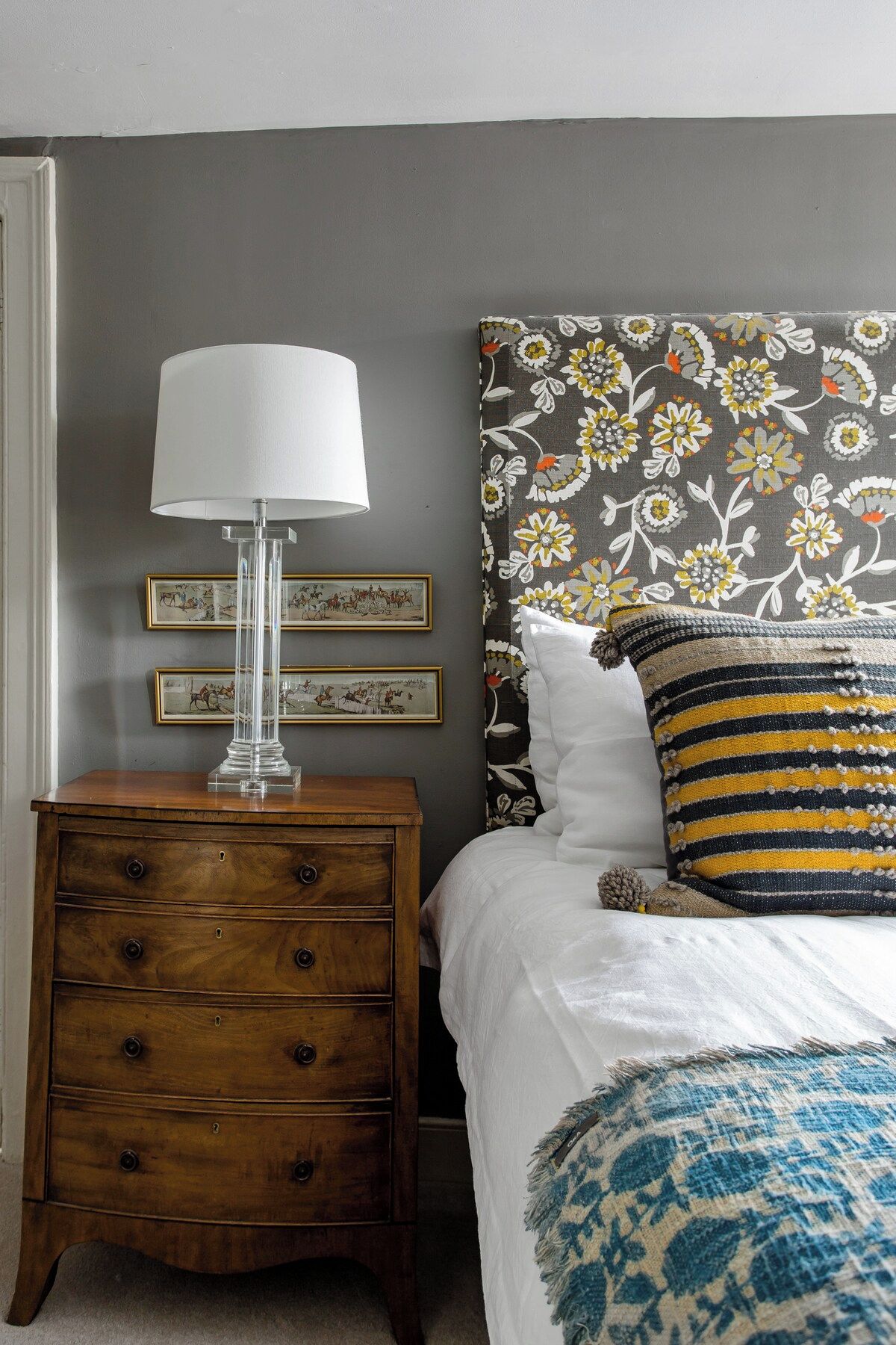 Indulge yourself with French linen bedding for peaceful nights after a busy day exploring the city.