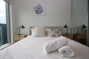 Luxury Apartment, 1 Queen Bed, Harbour View | 1 bedroom, iron/ironing board, bed sheets - Onelife Harbour View Luxury Apartment (Docklands)