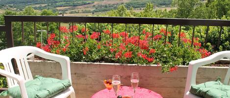 Dreibettzimmer, Balkon