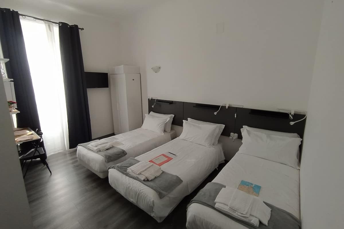 Deluxe Triple Room, Private Bathroom, City View | 4 bedrooms, down duvets, minibar, in-room safe