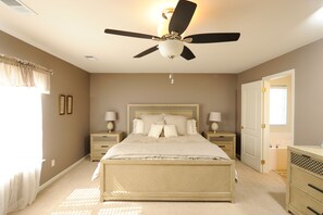 4 bedrooms, iron/ironing board, travel crib, WiFi