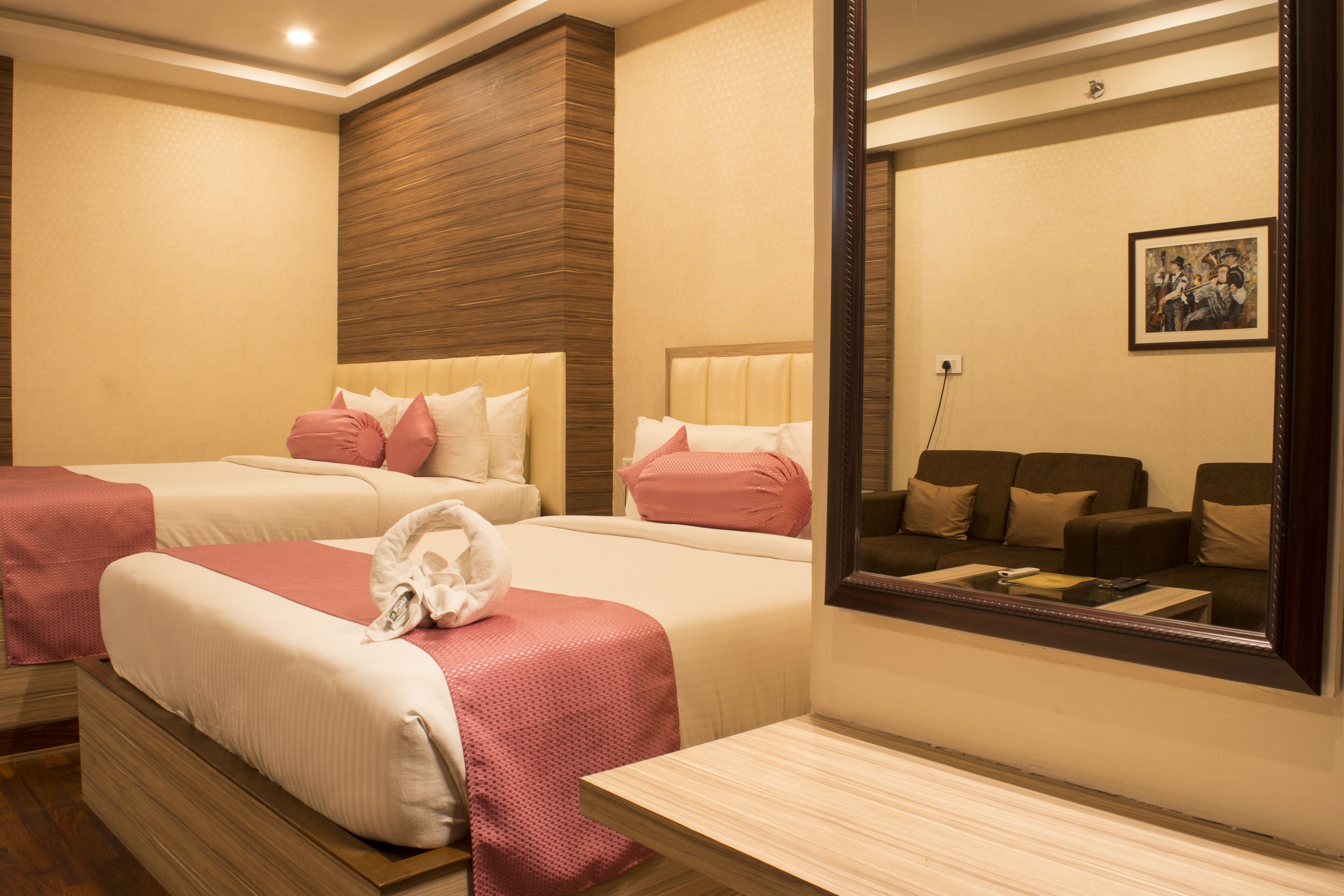 club room | premium bedding, minibar, in-room safe, desk