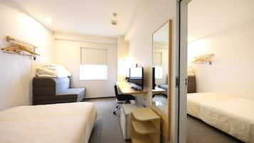 Desk, free WiFi, bed sheets