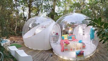 Vue depuis lâhĂ©bergement