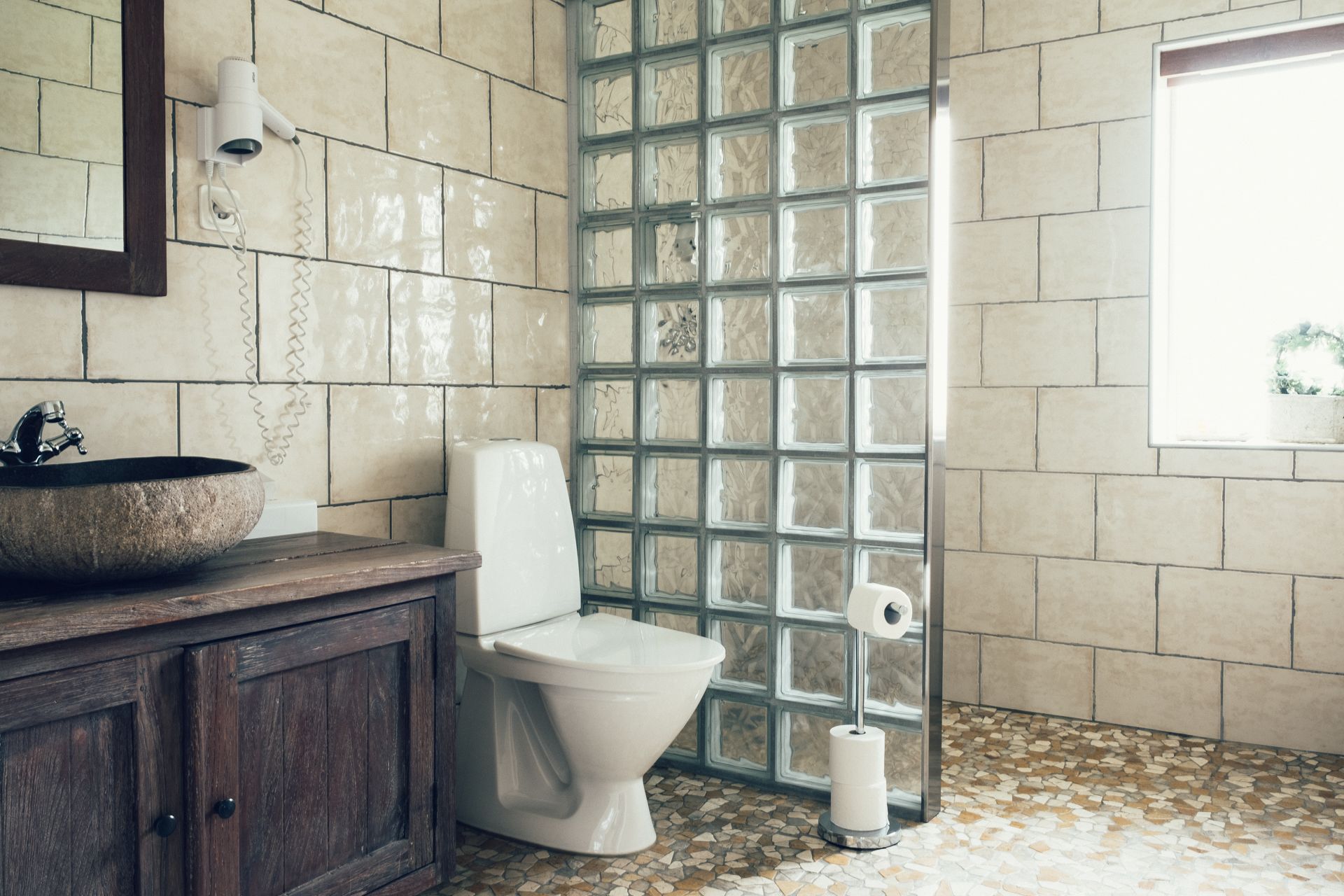 room, courtyard view | bathroom | shower