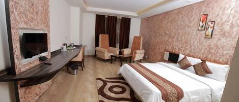 Premium bedding, in-room safe, desk, soundproofing