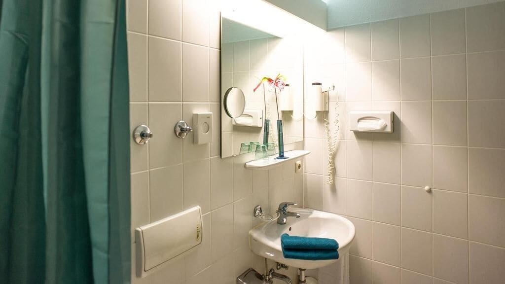 free toiletries, hair dryer, towels