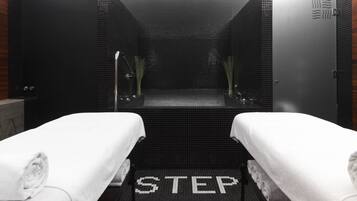Sauna, hot tub, steam room, body treatments, hydrotherapy, aromatherapy