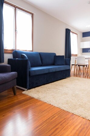 Leilighet, 1 soverom | Sengetøy i egyptisk bomull, sengetøy av topp kvalitet og dundyner