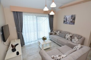 Apartment, 2 Bedrooms, Terrace, Sea View | Living room | Flat-screen TV - Apartments Dobrotski Dvori (Kotor)