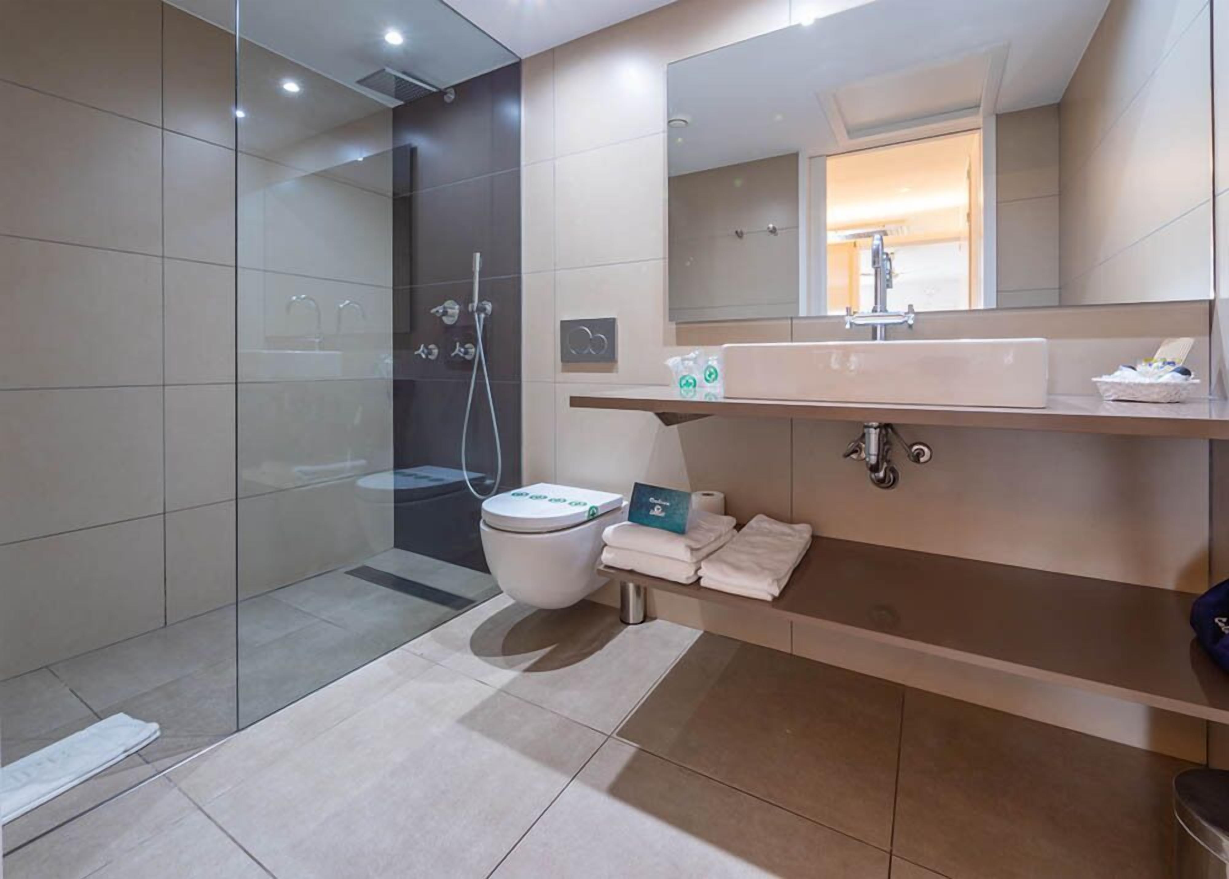 studio, mountain view | bathroom | shower, free toiletries, hair dryer, towels