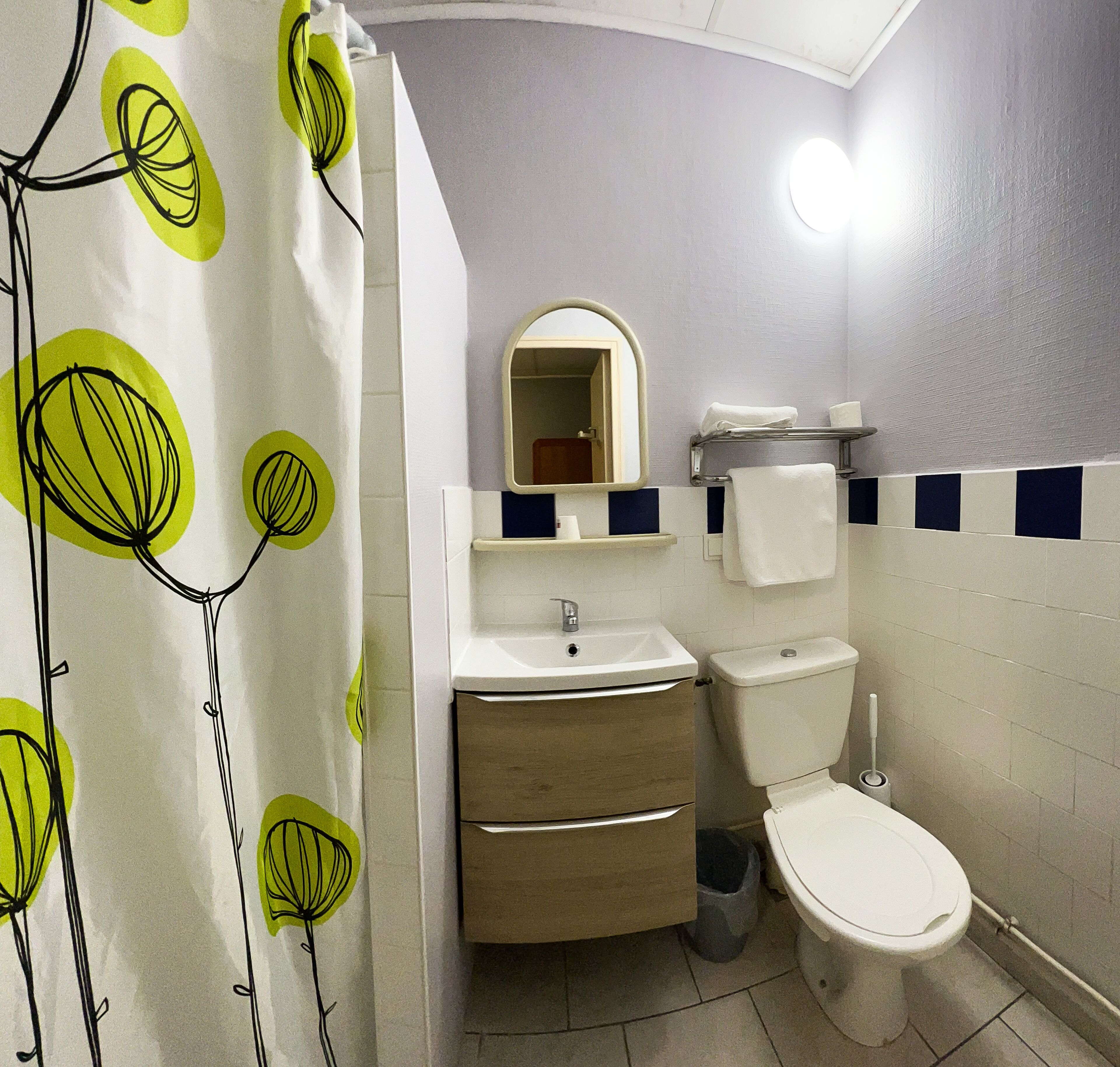 basic double room (2) | bathroom | shower, towels