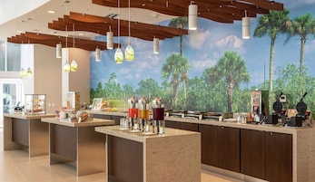 Breakfast, lunch and dinner served